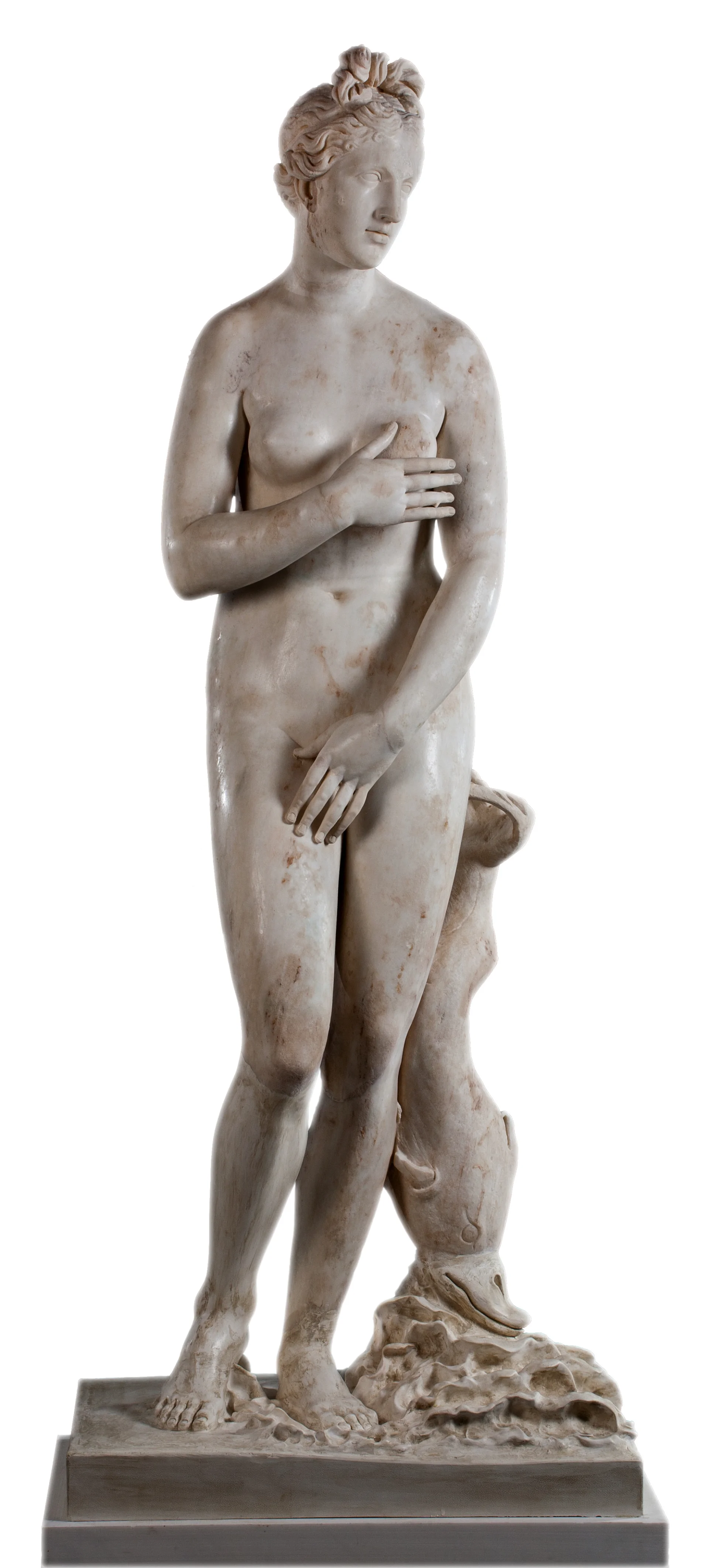 Мермерна скулптура на Венера Пудика со делфин, II век, лок. Скупи